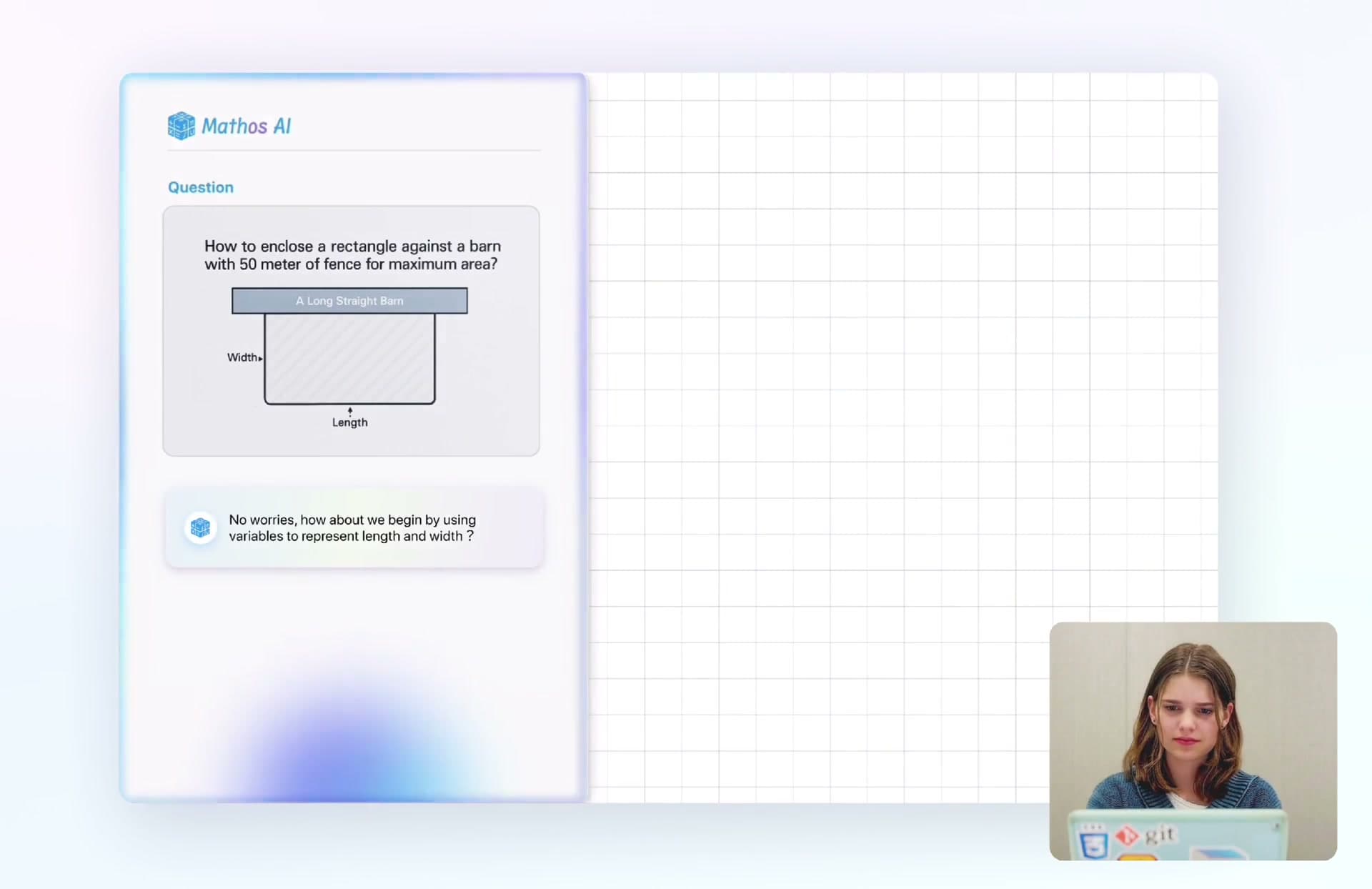 Affiche de présentation du produit Mathos AI